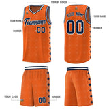 Custom Orange Side Blocks Sports Uniform Basketball Jersey