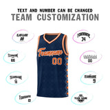 Custom Navy Side Blocks Sports Uniform Basketball Jersey