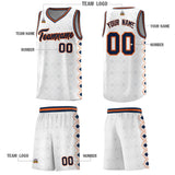 Custom White Side Blocks Sports Uniform Basketball Jersey