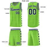 Custom Neon Green Side Blocks Sports Uniform Basketball Jersey
