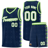 Custom Navy Side Blocks Sports Uniform Basketball Jersey