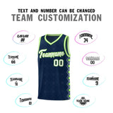 Custom Navy Side Blocks Sports Uniform Basketball Jersey