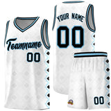 Custom White Side Blocks Sports Uniform Basketball Jersey