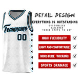 Custom White Side Blocks Sports Uniform Basketball Jersey