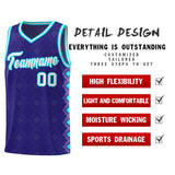 Custom Royal Side Blocks Sports Uniform Basketball Jersey