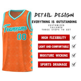 Custom Orange Side Blocks Sports Uniform Basketball Jersey