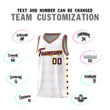 Custom White Side Blocks Sports Uniform Basketball Jersey