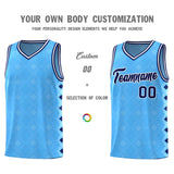 Custom Light Blue Side Blocks Sports Uniform Basketball Jersey