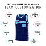 Custom Navy Side Blocks Sports Uniform Basketball Jersey