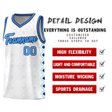 Custom White Side Blocks Sports Uniform Basketball Jersey