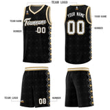 Custom Black Side Blocks Sports Uniform Basketball Jersey
