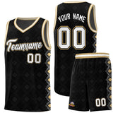 Custom Black Side Blocks Sports Uniform Basketball Jersey