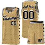 Custom Old Gold Side Blocks Sports Uniform Basketball Jersey