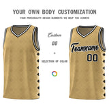 Custom Old Gold Side Blocks Sports Uniform Basketball Jersey