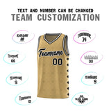 Custom Old Gold Side Blocks Sports Uniform Basketball Jersey