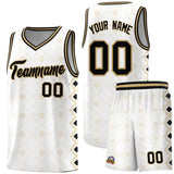 Custom White Side Blocks Sports Uniform Basketball Jersey