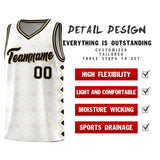 Custom White Side Blocks Sports Uniform Basketball Jersey