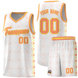 Custom White Side Blocks Sports Uniform Basketball Jersey