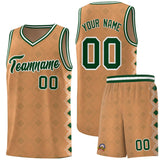 Custom Light Brown Side Blocks Sports Uniform Basketball Jersey