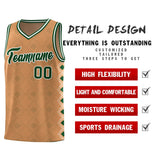 Custom Light Brown Side Blocks Sports Uniform Basketball Jersey