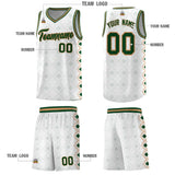 Custom White Side Blocks Sports Uniform Basketball Jersey