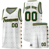 Custom White Side Blocks Sports Uniform Basketball Jersey