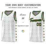 Custom White Side Blocks Sports Uniform Basketball Jersey