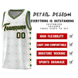Custom White Side Blocks Sports Uniform Basketball Jersey
