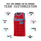 Custom Red Side Blocks Sports Uniform Basketball Jersey