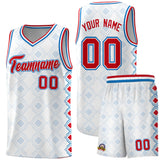 Custom White Side Blocks Sports Uniform Basketball Jersey