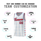 Custom White Side Blocks Sports Uniform Basketball Jersey