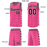 Custom Pink Side Blocks Sports Uniform Basketball Jersey