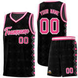 Custom Black Side Blocks Sports Uniform Basketball Jersey
