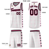 Custom White Side Blocks Sports Uniform Basketball Jersey
