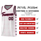 Custom White Side Blocks Sports Uniform Basketball Jersey