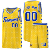 Custom Gold Side Blocks Sports Uniform Basketball Jersey