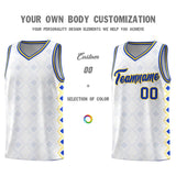 Custom White Side Blocks Sports Uniform Basketball Jersey