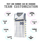 Custom White Side Blocks Sports Uniform Basketball Jersey