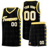 Custom Black Side Blocks Sports Uniform Basketball Jersey