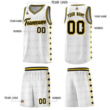 Custom White Side Blocks Sports Uniform Basketball Jersey