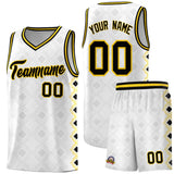 Custom White Side Blocks Sports Uniform Basketball Jersey