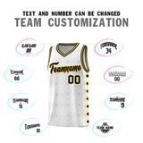Custom White Side Blocks Sports Uniform Basketball Jersey