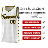 Custom White Side Blocks Sports Uniform Basketball Jersey