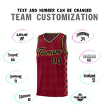 Custom Crimson Side Blocks Sports Uniform Basketball Jersey