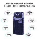 Custom Navy Side Blocks Sports Uniform Basketball Jersey