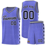 Custom Purple Side Blocks Sports Uniform Basketball Jersey