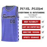 Custom Purple Side Blocks Sports Uniform Basketball Jersey
