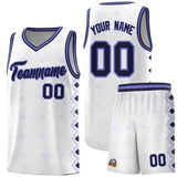 Custom White Side Blocks Sports Uniform Basketball Jersey