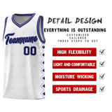 Custom White Side Blocks Sports Uniform Basketball Jersey