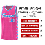 Custom Pink Side Blocks Sports Uniform Basketball Jersey